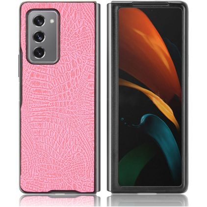 Mobigear Croco Samsung Galaxy Z Fold 2 Hülle Hardcase Backcover - Pink