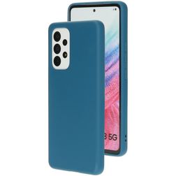 Mobiparts Samsung Galaxy A53 Silikon Hülle Backcover - Blueberry Blue
