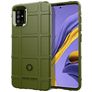 Mobigear Rugged Shield Samsung Galaxy A51 Hülle Flexibles TPU Backcover Stoßfest - Grün