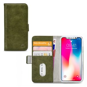 Mobilize Elite Gelly iPhone XS Max Hülle Klapphülle Geldbörse - Grün