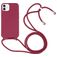 Mobigear Lanyard iPhone 16 Silikon Handykette - Rot