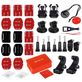Puluz GoPro Mount Zubehör Starter Pack 53 Teile + Tasche Schwarz