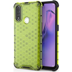 Mobigear Honeycomb OPPO A31 Hülle Hardcase Backcover Stoßfest - Grün