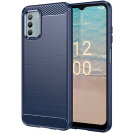 Mobigear Brushed Slim Nokia G42 Hülle Flexibles TPU Backcover - Blau