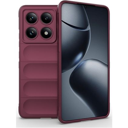 Mobigear Bumpy Xiaomi 14T Pro Hülle Flexibles TPU Backcover - Rot