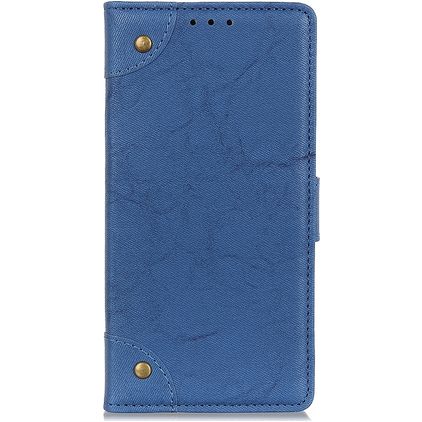 Mobigear Ranch Motorola One Fusion Plus Hülle Klapphülle Geldbörse - Blau