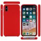 Mobigear Rubber Touch iPhone XS Max Silikon Hülle Backcover - Rot