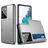 Mobigear Card Samsung Galaxy S21 Ultra Hardcase Backcover Shockproof mit Kartenfach - Silber