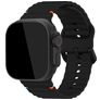 Mobilize Buckle Silikon Apple Watch Armband Dornschließe - 49/46/45/44 mm - Schwarz