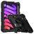 Mobigear SureGrip Xtreme iPad Mini 7 (2024) Hülle Kunststoff,Silikon Backcover + Stifthalter + Schulterträger + Ständer - Schwarz