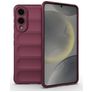 Mobigear Bumpy Samsung Galaxy S25 Edge Hülle Flexibles TPU Backcover - Rot