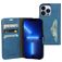 Mobiparts Classic Wallet iPhone 13 Pro Hülle Klapphülle Geldbörse - Steel Blue