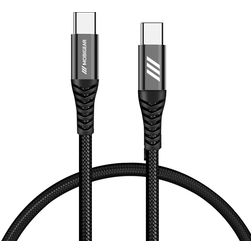 Mobigear Nylon USB-C auf USB-C Kabel 0.4 Meter - Schwarz