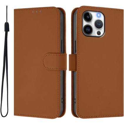 Mobigear Urban Wallet iPhone 16 Pro Max Hülle Klapphülle Geldbörse - Braun