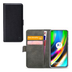 Mobilize Classic Gelly Wallet Motorola Moto G9 Plus Hülle Klapphülle Geldbörse - Schwarz