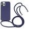 Mobigear Lanyard iPhone 16 Pro Max Silikon Handykette - Dunkelblau