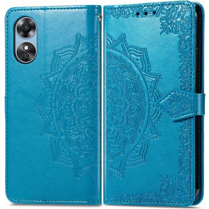 Mobigear Mandala OPPO A17 Klapphülle Portemonnaie - Blau