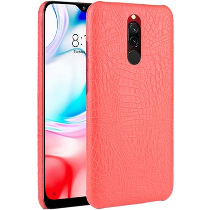 Mobigear Croco Xiaomi Redmi 8A Hülle Hardcase Backcover - Rot