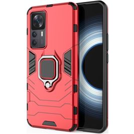 Mobigear Armor Ring Xiaomi 12T Hülle Hardcase Backcover Stoßfest mit Ringhalter - Rot Mobigear Armor Ring Xiaomi 12T Hülle Hardcase Backcover Stoßfest mit Ringhalter - Rot