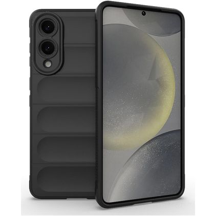 Mobigear Bumpy Samsung Galaxy S25 Edge Hülle Flexibles TPU Backcover - Schwarz