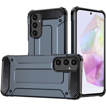 Mobigear Outdoor Samsung Galaxy A35 Hülle Hardcase Backcover Stoßfest - Marineblau
