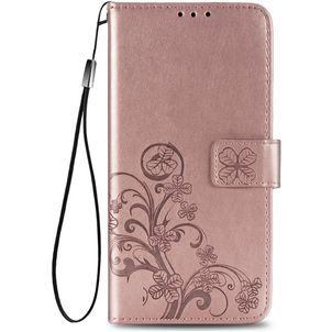 Mobigear Clover Xiaomi Redmi 9A Hülle Klapphülle Geldbörse - Roségold