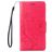 Mobigear Flowers iPhone SE (2020) Hülle Klapphülle Geldbörse - Magenta