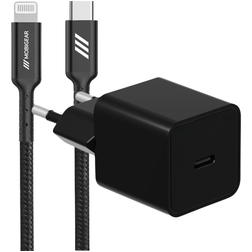 Mobigear Essentials Single USB-C Ladegerät Apple Lightning 1 Meter Power Delivery 20W - Schwarz