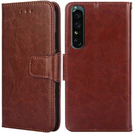 Mobigear Wallet Sony Xperia 1 IV Hülle Klapphülle Geldbörse - Braun