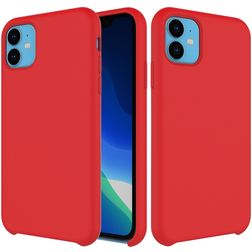 Mobigear Rubber Touch iPhone 11 Silikon Hülle Backcover - Rot