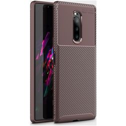 Mobigear Racing Sony Xperia XZ4 Hülle Flexibles TPU Backcover - Braun
