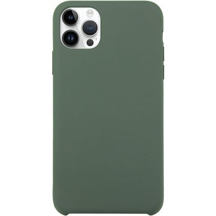 Mobigear Rubber Touch iPhone 15 Pro Max Silikon Hülle Backcover - Grün