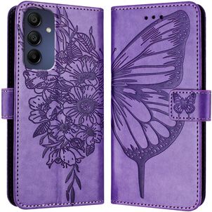 Mobigear Butterfly Samsung Galaxy A16 Klapphülle Portemonnaie - Lila