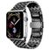 Mobigear Dragon Edelstahl Apple Watch Armband Faltschließe - 49/46/45/44 mm - Schwarz