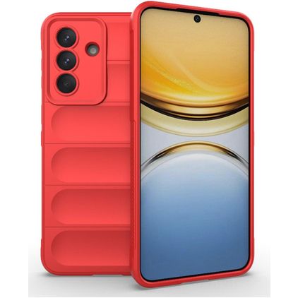 Mobigear Bumpy Samsung Galaxy A57 Hülle Flexibles TPU Backcover - Rot