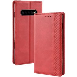 Mobigear Sensation Samsung Galaxy S10 Plus Klapphülle Portemonnaie - Rot