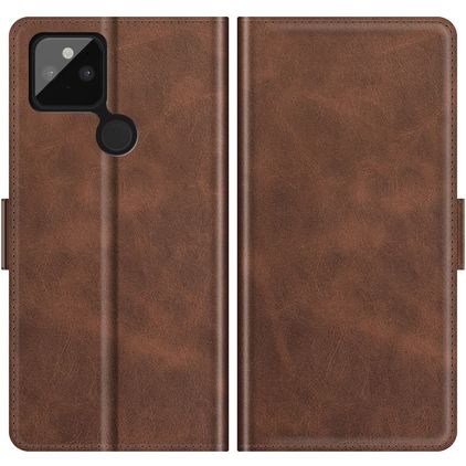 Mobigear Slim Magnet Google Pixel 5a 5G Klapphülle Portemonnaie - Braun