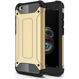 Mobigear Outdoor Xiaomi Redmi Go Hülle Hardcase Backcover Stoßfest - Gold