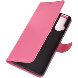 Mobigear Classic Motorola One Hyper Hülle Klapphülle Geldbörse - Magenta