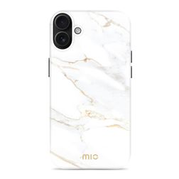 MIO iPhone 16 MagSafe Hülle Hardcase Backcover - White Marble