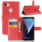 Mobigear Classic Google Pixel 3 Hülle Klapphülle Geldbörse - Rot