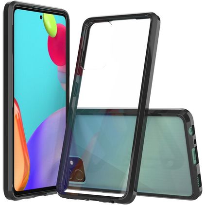 Mobigear Crystal Samsung Galaxy A52s 5G Hülle Hardcase Backcover - Transparent / Schwarz