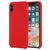 Mobigear Rubber Touch iPhone XS Max Silikon Hülle Backcover - Rot