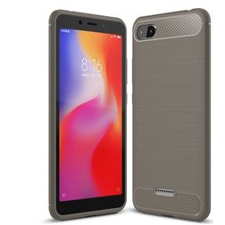 Mobigear Brushed Slim Xiaomi Redmi 6A Hülle Flexibles TPU Backcover - Grau