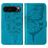 Mobigear Butterfly Google Pixel 9 Pro Hülle Klapphülle Geldbörse - Blau