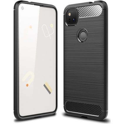 Mobigear Brushed Slim Google Pixel 4a TPU (flexibel) Backcover - Schwarz