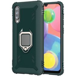 Mobigear Armor Ring Wiko View 4 Lite Hülle Hardcase Backcover Stoßfest mit Ringhalter - Grün
