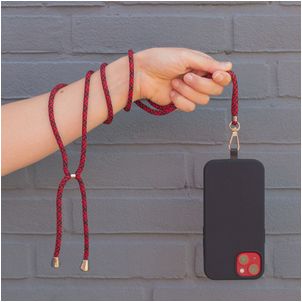 Mobigear Lanyard Universal-Handykette einstellbar - Schwarz
