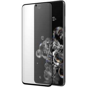 Mobiparts Curved Samsung Galaxy S20 Ultra Panzerglas Gehärtetes Glas Displayschutz - Hüllenfreundlich - Schwarz