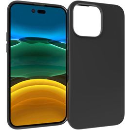Mobigear Colors iPhone 14 Pro Hülle Flexibles TPU Backcover - Schwarz